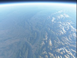 earth rendering real-time OpenGL 3D planet atmosphere scattering blue marble srtm