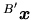 $ \mbox{${}^{B'}\mbox{\boldmath $x$}$}$