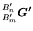$ \mbox{${}_{B'_m}^{B'_n}\mbox{\boldmath $\mbox{\boldmath $G'$}$}$}$