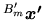 $ \mbox{${}^{B'_m}\mbox{\boldmath $x'$}$}$
