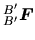 $\displaystyle \mbox{${}_{B'}^{B'}\mbox{\boldmath $\mbox{\boldmath $F$}$}$}$