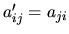 $ a'_{ij}=a_{ji}$
