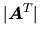 $ \mbox{$\vert\mbox{\boldmath $A$}^T\vert$}$