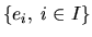 $ \{ e_i, \;i\in I\}$