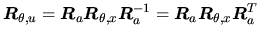$ \ensuremath{\mbox{\boldmath $R$}_{\theta,u}} = \mbox{\boldmath $R$}_a \ensurem...
...th $R$}_a \ensuremath{\mbox{\boldmath $R$}_{\theta,x}} \mbox{\boldmath $R$}_a^T$