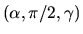 $ (\alpha,\pi/2,\gamma)$