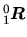 $\displaystyle \mbox{${}_{1}^{0}\mbox{\boldmath$R$}$}$