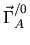 $\displaystyle \mbox{$\vec \Gamma^{/0}_{A}$}$