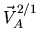 $\displaystyle \mbox{$\vec V^{2/1}_{A}$}$