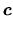 $\displaystyle \mbox{\boldmath$c$}$