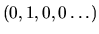 $ (0,1,0,0\hdots)$
