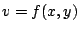 $v=f(x,y)$
